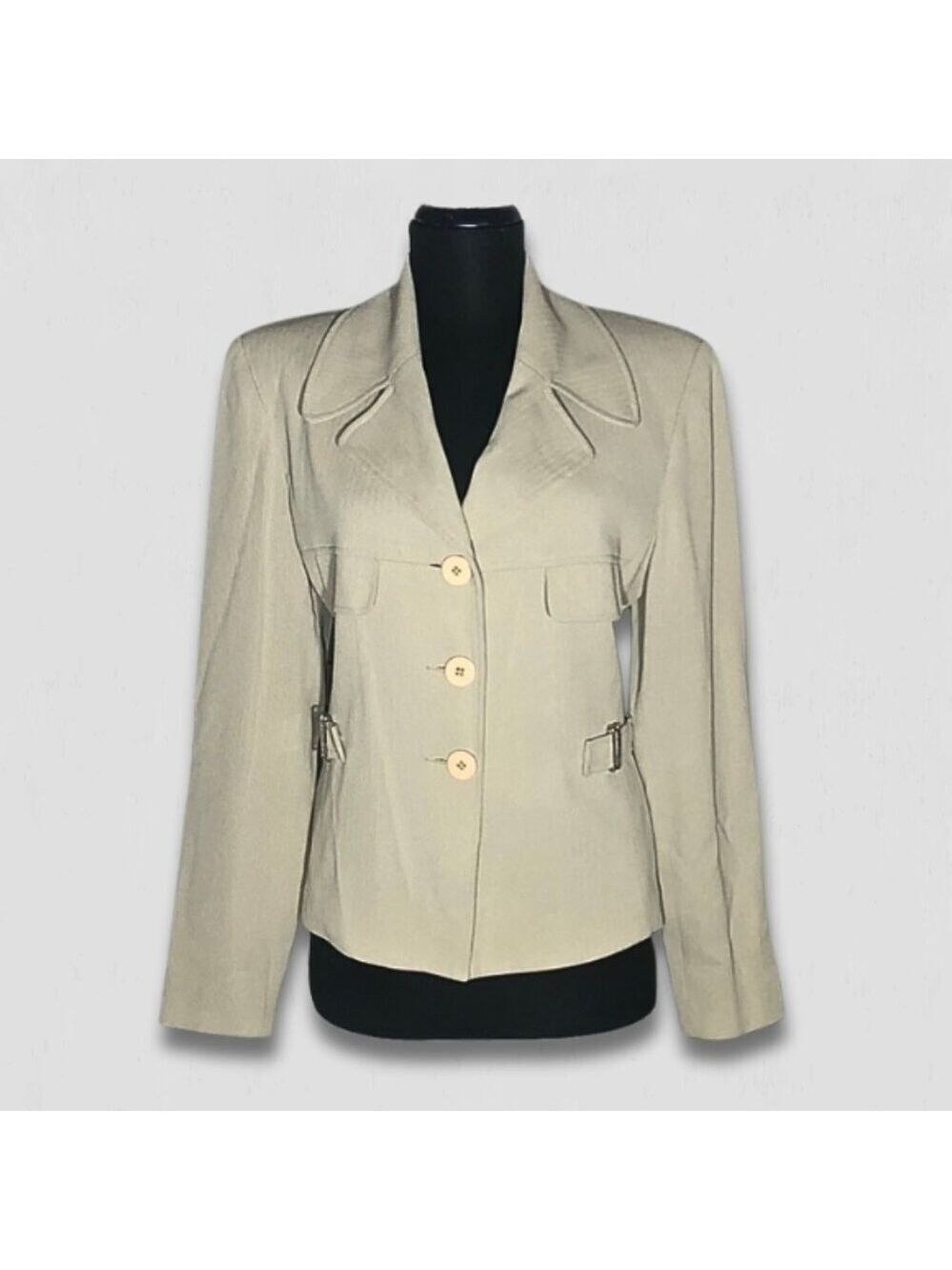 Vintage 80s Garfield & Marks Beige Blazer Size 6